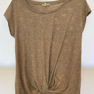 Super Cute Twist-Front Short Sleeve Top